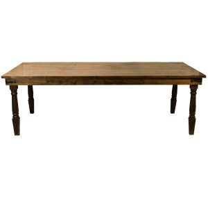 Walnut Stained Farm Style Table - 4' x 8' - Celebrations! Party Rentals