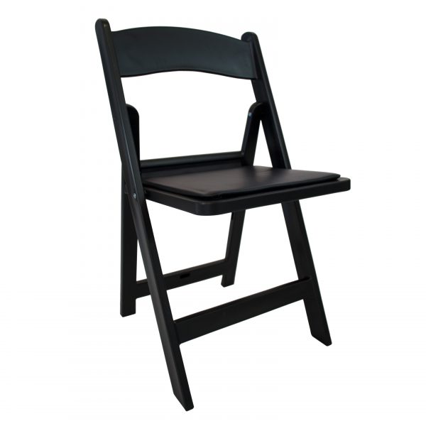 Folding Chair - Padded Black - Celebrations! Party Rentals