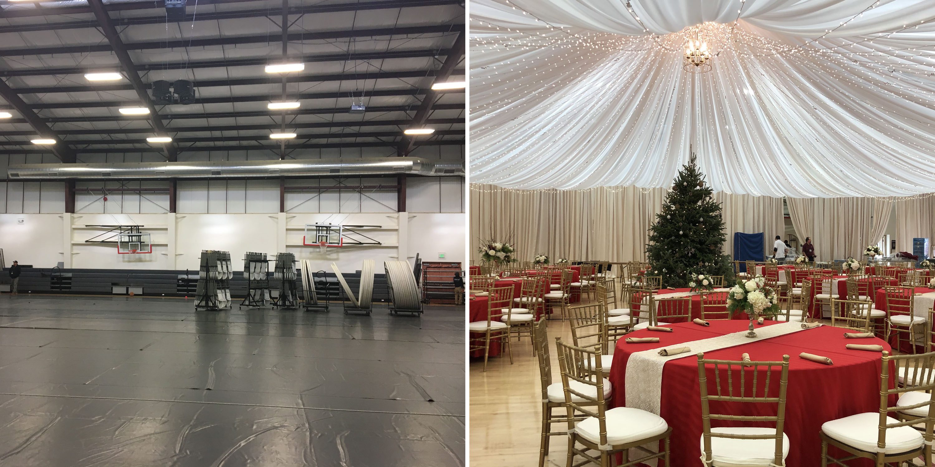 How To Transform A Gymnasium Into A Beautiful Event Venue