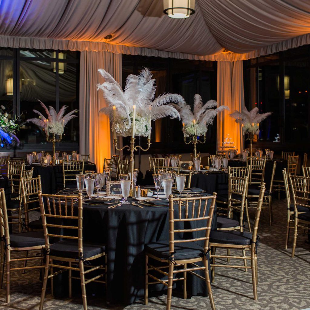 Roaring 20s  Great Gatsby-Inspired Feather Wedding Centerpiece